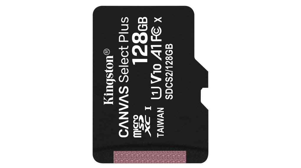 128 GB, microSDXC, Class 10, UHS-I, 3.3 V