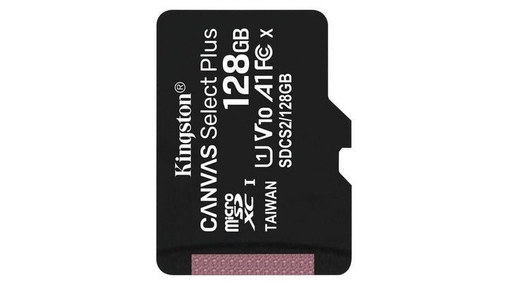 128 GB, microSDXC, Class 10, UHS-I, 3.3 V